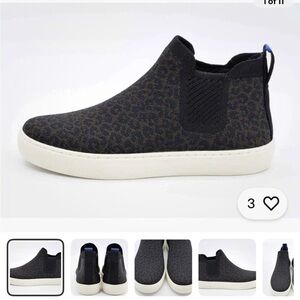 Rothy's The Chelsea Ankle Boots Bootie Leopard Print Expresso Spot Brown Black 9